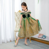 New Frozen Princess Anna Dress Strapless Dress Children's Dress Princess Dress Halloween Dress Show