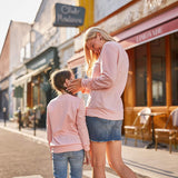 loose-fitting casual pullover mother-daughter matching outfit