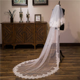 Long bridal veil sequined lace