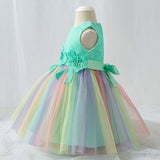 Girls' Birthday Sleeveless Rainbow Dress