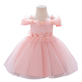 Children's Sling One Shoulder 0-3 Year Old Baby Birthday Princess Dress