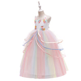 Children's Dress Princess Dress Unicorn Floss Rainbow Dress Children's Show Dress