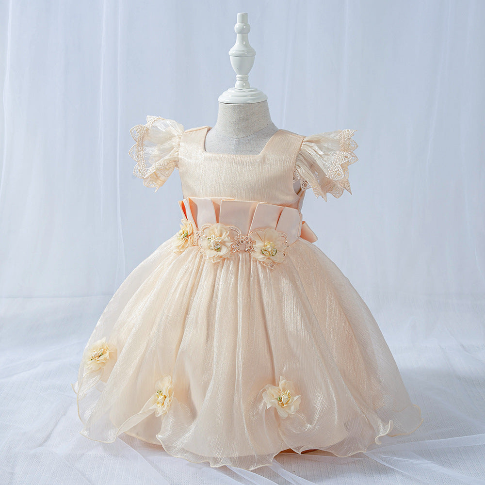 Children's Girls Flower Princess Dress