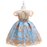 New Children's Dress Princess Dress Embroidered Big Bow Flower Child Dress Children's Runway Dress