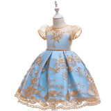 New Children's Dress Princess Dress Embroidered Big Bow Flower Child Dress Children's Runway Dress