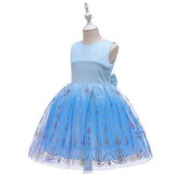 Children's Girls' Snow And Ice Strange Fate Sleeveless Sequin Fluffy Skirt Performance Dress