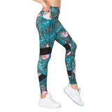 Workout clothes running outfit tights with pockets yoga top