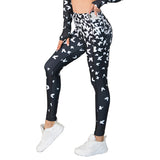 Sports bra yoga clothes butterfly floral print leggings