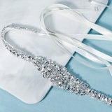 Bridal rhinestone Pearl ribbon belt