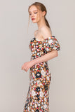 Sheath-Column Ankle Length Print Dress