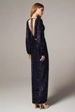 Sheath-Column Ankle Length Sequined Dress