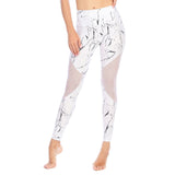 Printed yoga clothes top sports tights with pockets