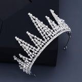 Baroque bridal tiara rhinestone crown