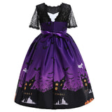 New Halloween Dress Printed Mid-Length Dress Children's Performance Clothes