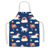 Linen parent-child cartoon apron oil-proof