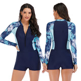 One-piece long sleeves surfing suit boxer swimsuit diving suit
