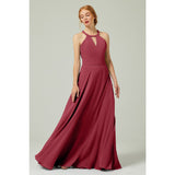 A-Line Floor Length Chiffon Bridesmaid Dress CB0329