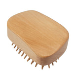 Handle along hair comb massage comb along hair comb wooden convenient steel needle wooden needle Mini comb