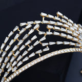 Rhinestone light luxury Baroque bridal tiara