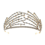 Rhinestone light luxury Baroque bridal tiara