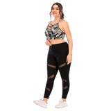 Workout clothes plus size slip top tights