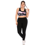 Tight plus size yoga clothes vest bra sports pants