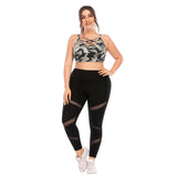 Workout clothes plus size slip top tights