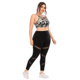 Workout clothes plus size slip top tights