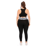 Exercise bra vest top plus size women's skinny yoga pants