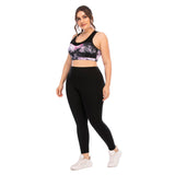 Tight plus size yoga clothes vest bra sports pants