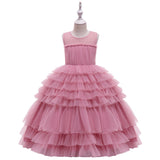 New Children's Dress Women's Long Gauze Pompous Dress Host Dress Children's Runway Dress