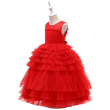 New Children's Dress Women's Long Gauze Pompous Dress Host Dress Children's Runway Dress