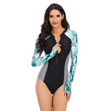 Printed long sleeve sunscreen surfing suit swimsuit diving suit