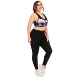 Tight plus size yoga clothes vest bra sports pants