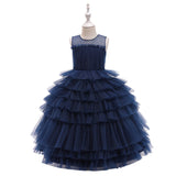 New Children's Dress Women's Long Gauze Pompous Dress Host Dress Children's Runway Dress