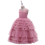 New Children's Dress Women's Long Gauze Pompous Dress Host Dress Children's Runway Dress