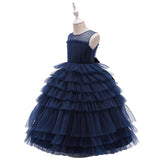 New Children's Dress Women's Long Gauze Pompous Dress Host Dress Children's Runway Dress