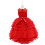 New Children's Dress Women's Long Gauze Pompous Dress Host Dress Children's Runway Dress