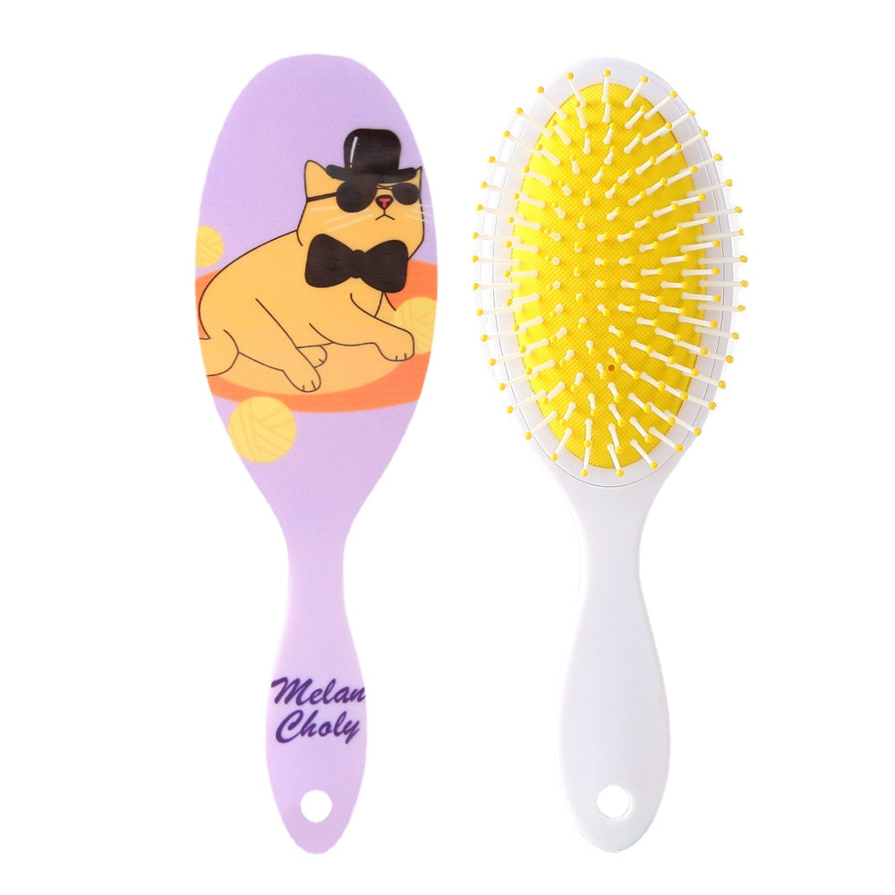 air bag comb color rubber massage comb cartoon hairdressing tool