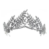 Baroque rhinestone olive branch alloy tiara