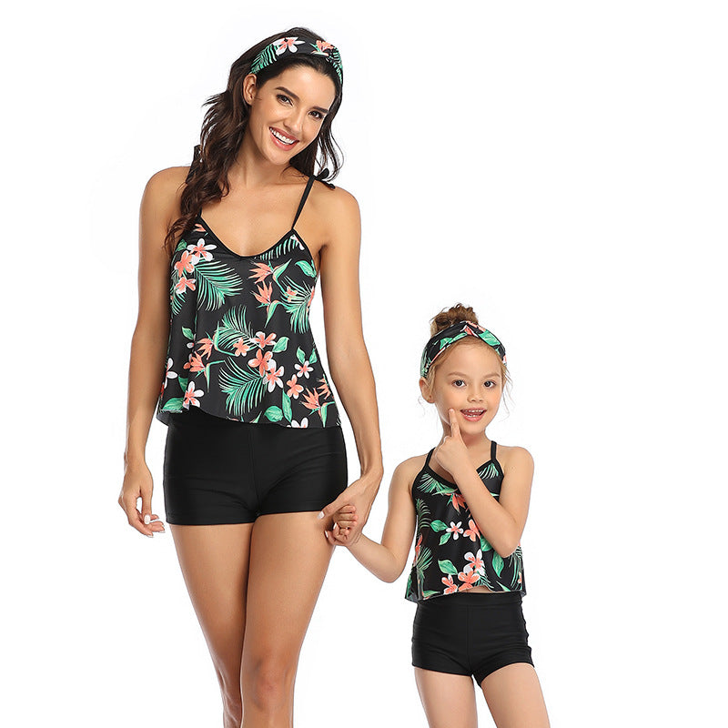 New parent-child swimsuit swimsuit fashion tankinifor Mom and Me