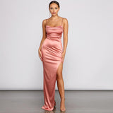 Women Sexy Sleeveless  Ruched Slit Bodycon Evening Party Dress