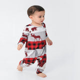 Printed parent-child pajamas Family set
