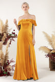 Sheath-Column Floor Length Velvet Bridesmaid Dress