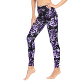 Yoga pants printed top yoga clothes vest for women