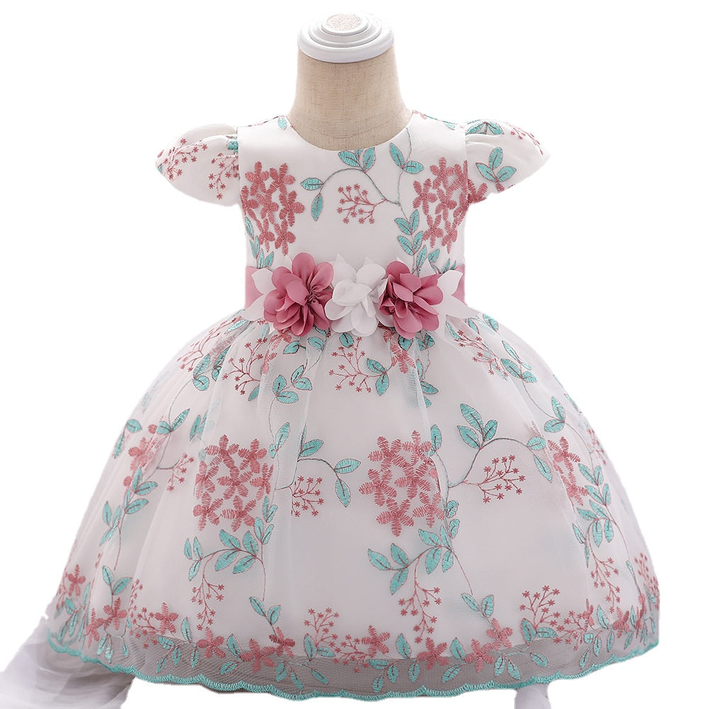 Baby Princess Dress Pink Bow Children's Dress