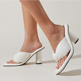 Women's large size high heel flip-flops flip-flops chunky heel high heels