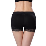 Lace body shaping hip lift up briefs with pad