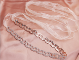 Bridal belt hollow leaves simple wedding accessories