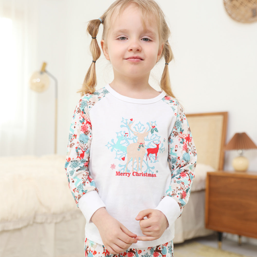 New printed family pajamas parent-child outfit